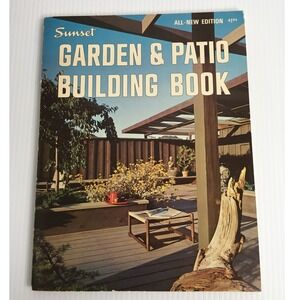 Sunset Garden & Patio Building Book Vintage 1969  Softcover